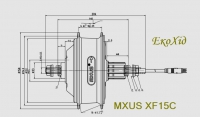 креслення мотор-колесо mxus xf15c